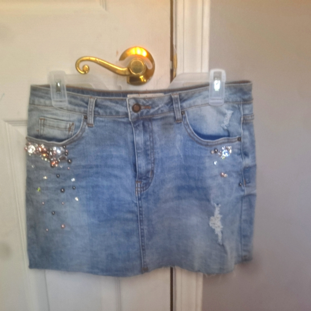 BlueJean Skirt by Angel Kiss los angeles